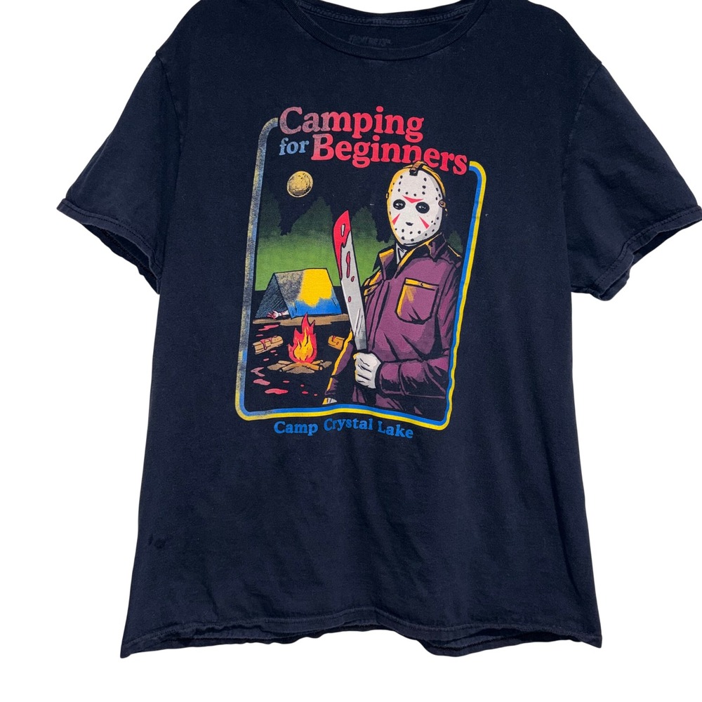 Friday the 13th Jason Voorhees Graphic T-Shirt Mens XL Black